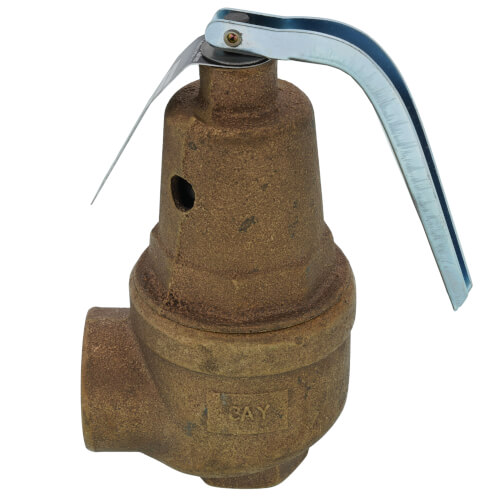 Main product image of 3/4" FNPT x 1" FNPT RVW61 3,096,000 BTU Hot Water Pressure Relief Valve, 125 psi