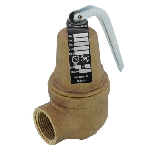 Main product image of 3/4" FNPT x 1" FNPT RVW61 3,879,000 BTU Bronze Hot Water Relief Valve (160 psi)
