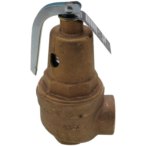 Main product image of 1" FNPT x 1-1/4" FNPT RVW61 3,200,000 BTU Bronze Hot Water Relief Valve (75 psi)