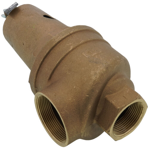 Main product image of 1-1/2" FNPT x 2" FNPT RVW61 7,531,000 BTU Bronze Hot Water Relief Valve (75 psi)