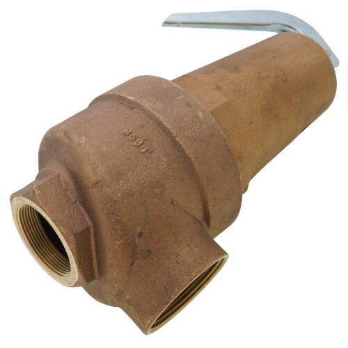 Main product image of 2" FNPT x 2-1/2" FNPT RVW61 10,305,000 BTU Bronze Hot Water Relief Valve (60 psi)