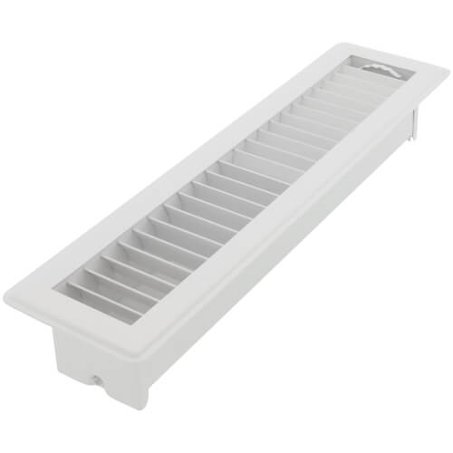 Main product image of 2" x 12" (Wall Opening Size) White Deluxe Floor Diffuser (411 Series)