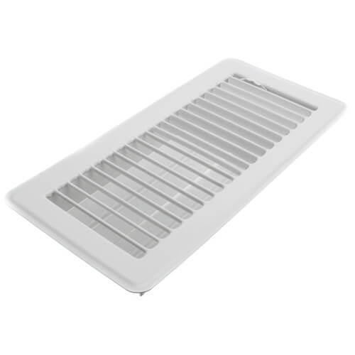 Main product image of 4" x 10" (Wall Opening Size) White Floor Diffuser (421 Series)
