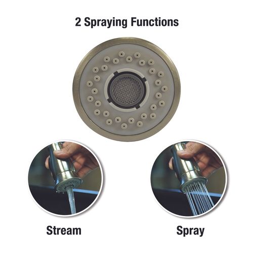 Main product image of Smart Spray Pull-Down Faucet Spray Head (Stainless Steel)