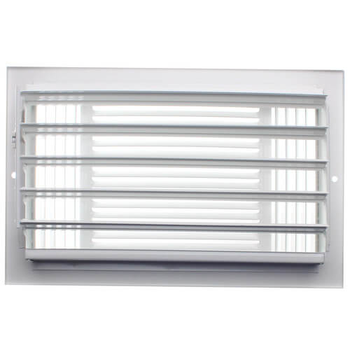 Main product image of 10" x 6" (Wall Opening Size) White Three-Way Sidewall/Ceiling Register (631 Series)