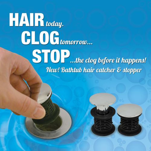 Main product image of 2-in-1 Bathtub Hair Catcher and Stopper