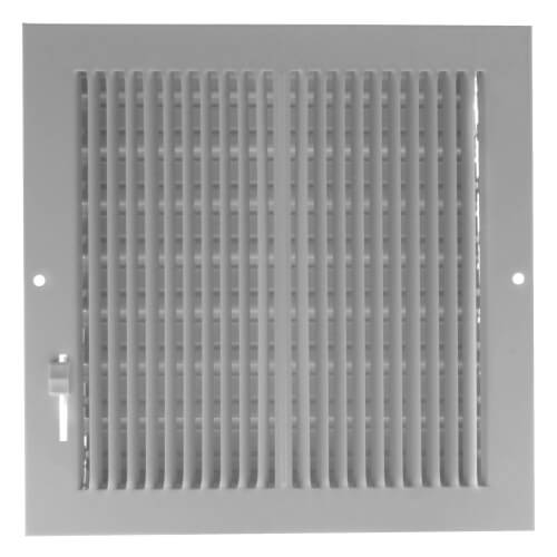 8" x 8" (Wall Opening Size) White Sidewall/Ceiling Register (661 Series)