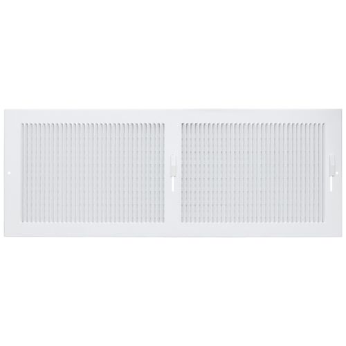 Main product image of 24" x 8" (Wall Opening Size) White Sidewall/Ceiling Register (661 Series)