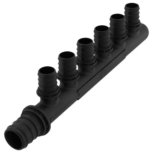 Main product image of EVERLOC+ Poly Closed-end Multi-Port Tee, 6 Outlets, 3/4" x 1/2"