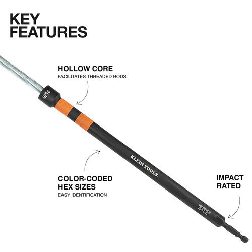 Main product image of 6-Piece, 9/16" Color-Coded Magnetic Power Nut Setters Set - SAE
