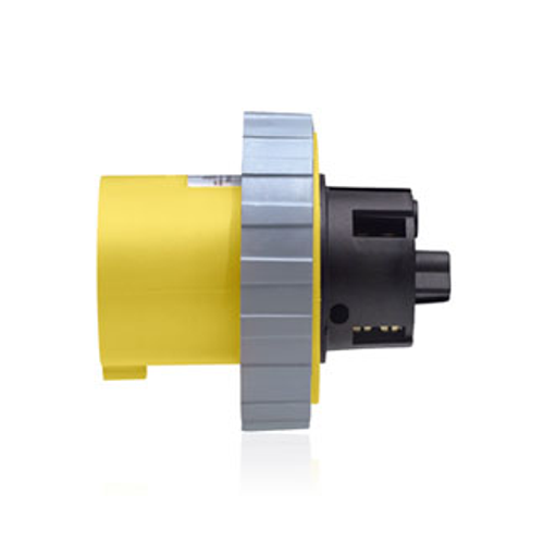 Main product image of 60A, 125V 2P, 3W, Inlet North American Pin & Sleeve Inlet, IP67, Watertight (Yellow)
