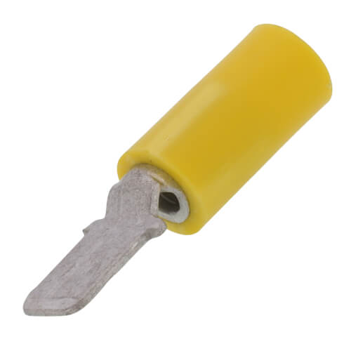 Vinyl Insulated Male Disconnect, 12-10 AWG, Tab Size .250x.032 (Copper)