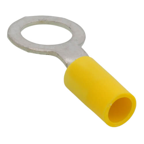 Vinyl Insulated Closed Ring Terminal, 12-10 AWG, Bolt 3/8" (Copper)