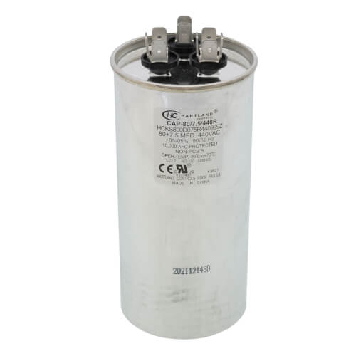Main product image of Dual Capacitor 80/7.5 Mfd 440v Round, 10W37