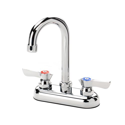 Main product image of Silver Series 4" Center Deck Mount Kitchen Faucet w/ 3-1/2" Wide Gooseneck Spout, 11-400L