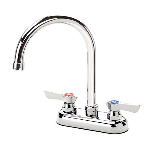 Main product image of Silver Series 4" Center Deck Mount Kitchen Faucet w/ 6" Wide Gooseneck Spout, 11-401L