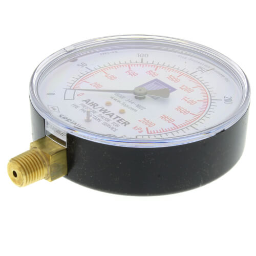 Main product image of Air-Water Gauge, 0-300psi (UL & FM Approved)