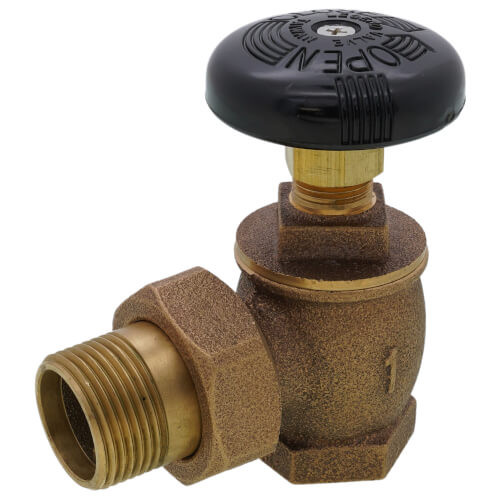 Main product image of 1" T-431 (FNPT X MNPT) Bronze Steam Angle Radiator Valve