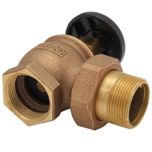 Main product image of 1-1/4" T-431 (FNPT X MNPT) Bronze Steam Angle Radiator Valve