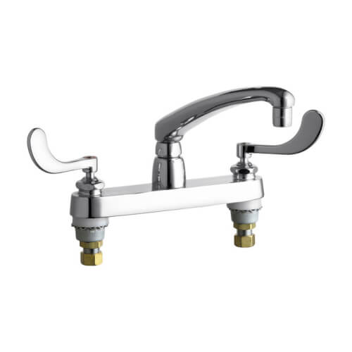 Main product image of 1.5 GPM 8" Deck-Mounted Manual Faucet w/ L-Type Swing Spout, 1100-E35-317ABCP