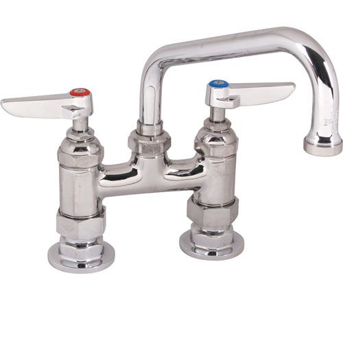 Main product image of Double Pantry Faucet, Deck Mount, 4" Centers, 6" Swing Nozzle (059x), B-0228