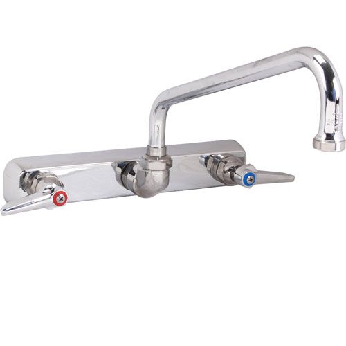 Main product image of Workboard Faucet, Wall Mount, 8" Centers, 10" Swing Nozzle, Lever Handles, B-1127