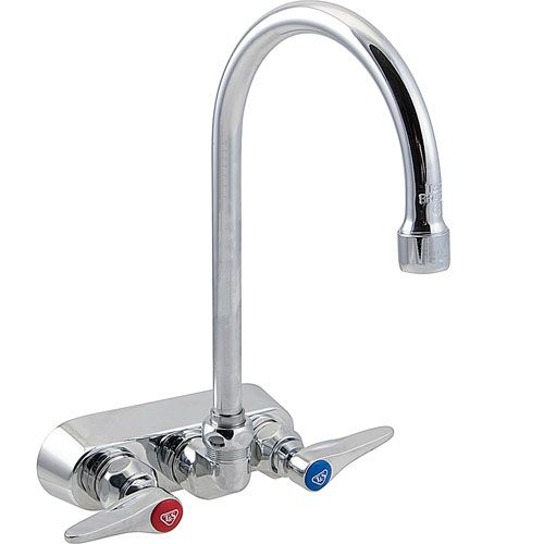 Main product image of Workboard Faucet, Wall Mount, 3-1/2" Centers, Swivel Gooseneck, Lever Handles, B-1145