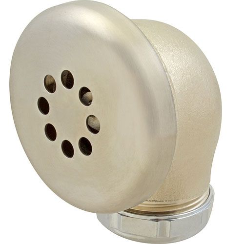Main product image of Overflow Head Assembly, Chrome-plated Brass Body & S'steel Strainer Face, 011356-45