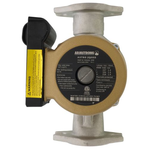 Main product image of Astro-290SS 3-Speed Stainless Steel Circulator w/ Check Valve, 0-52 GPM Flow