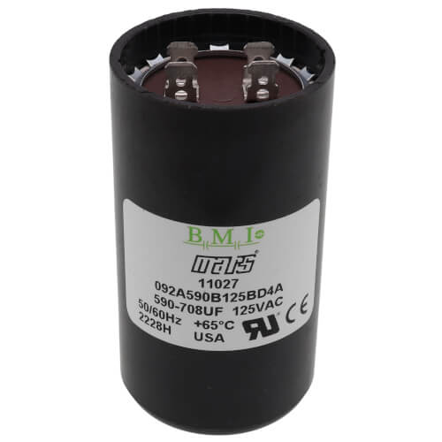 590-708 MFD Round Start Capacitor (110/125V)