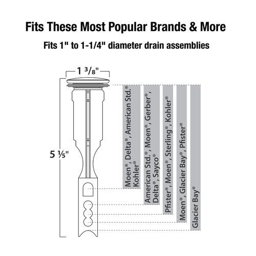 Main product image of Bathroom Pop-up Stopper Replacement for Pop-up Drain Assemblies (Oil Rubbed Bronze)