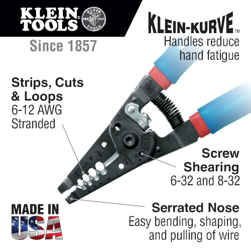 Main product image of Klein-Kurve Wire Stripper/Cutter for 12-6 AWG Stranded Wire