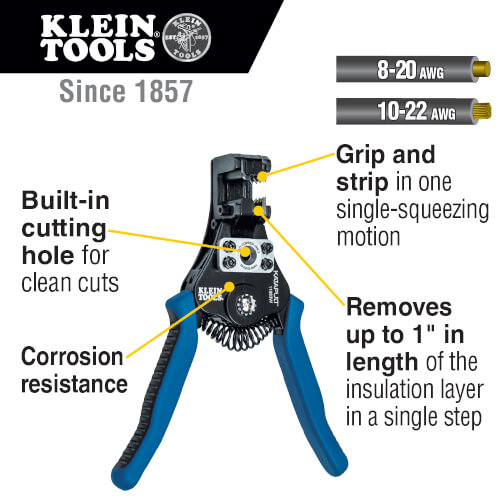 Main product image of Katapult Wire Stripper & Cutter for 20-8 AWG Solid & 22-10 AWG Stranded Wire