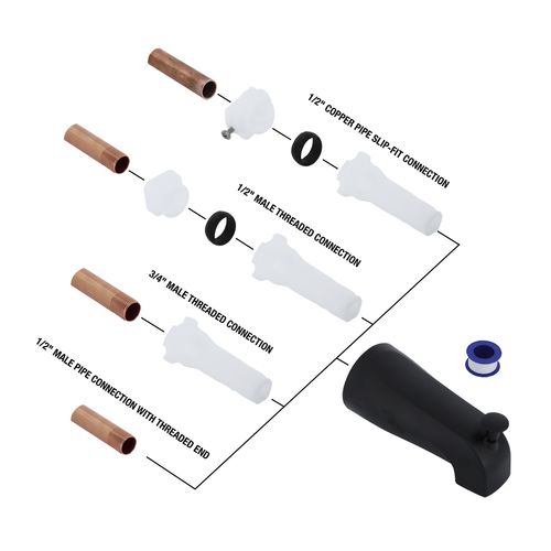Main product image of Tub Spout w/ Diverter (Matte Black)