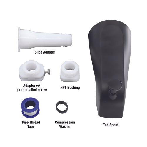 Main product image of Tub Spout w/ Diverter (Matte Black)