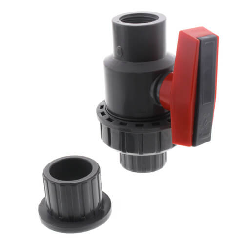 Main product image of 3/4" Gray PVC Single Union Ball Valve (Threaded)