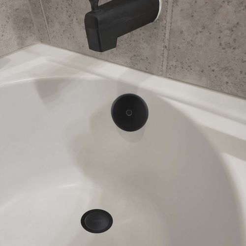 Main product image of Touch-Toe Tub Drain Trim Kit with Overflow (Matte Black)