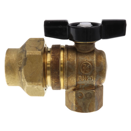 Main product image of T-443NL, 1" Flare x 3/4" FNPT Forged Brass Ball-Type Meter Valve (Lead Free)