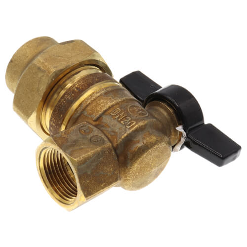 Main product image of T-443NL, 1" Flare x 3/4" FNPT Forged Brass Ball-Type Meter Valve (Lead Free)