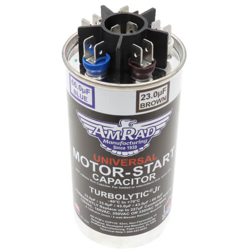 Main product image of 23-208 MFD Turbolytic JR Universal Replacement Capacitor (125-330V)