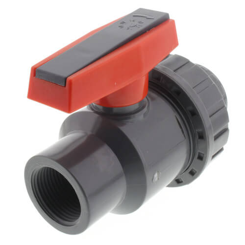 PVBVSUT100G Bluefin PVBVSUT100G 1" Gray PVC Single Union Ball Valve