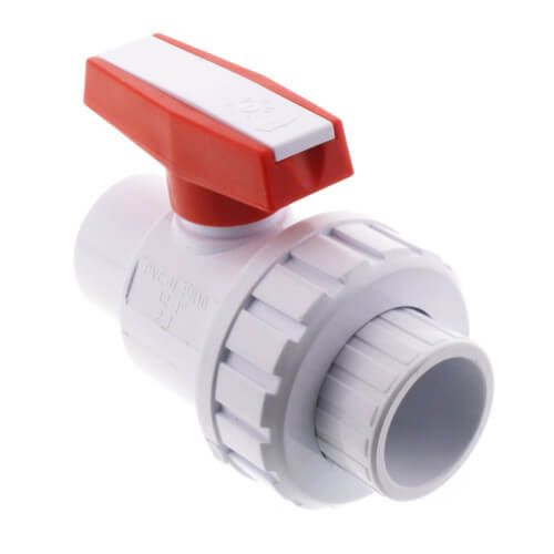 PVBVSUS100 Bluefin PVBVSUS100 1" White PVC Single Union Ball Valve