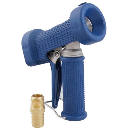 Main product image of Water Gun, Rear Trigger, 5/16" Orifice, 3/4" Coupling, Stainless Steel, Blue Rubber Cover, MV-2516-22