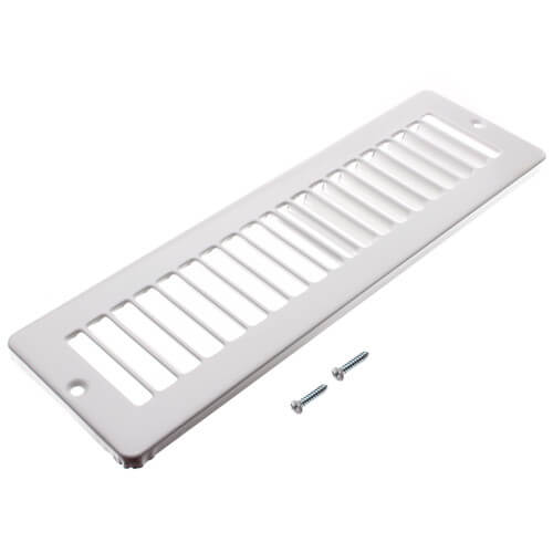 Main product image of 10" x 2" (Wall Opening Size) White Toe-Space Grille (420 Series)