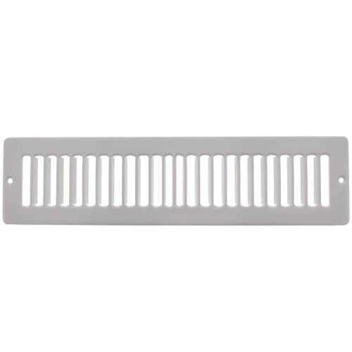 12" x 2" (Wall Opening Size) White Toe-Space Grille (420 Series)