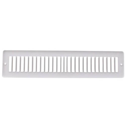 11304 Hart & Cooley 11304 14" x 2" (Wall Opening Size) White ToeSpace Grille (420 Series)