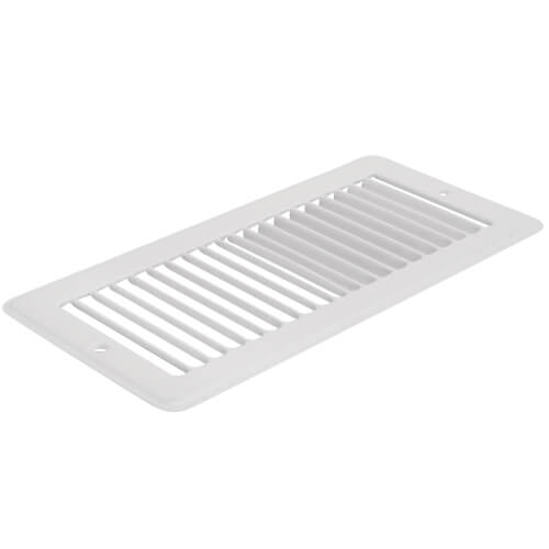 10" x 4" (Wall Opening Size) White Toe-Space Grille (420 Series)