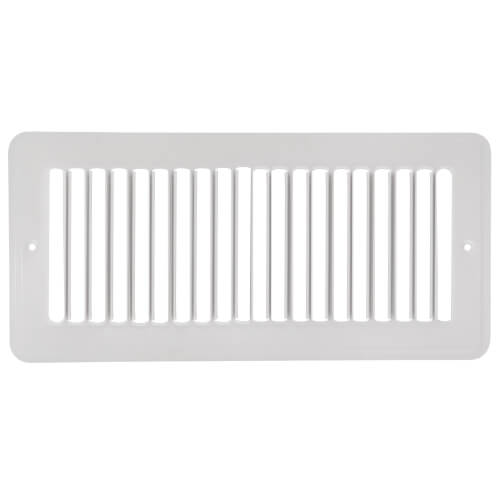 10" x 4" (Wall Opening Size) White Toe-Space Grille (420 Series)
