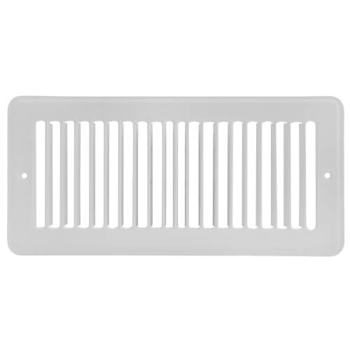10" x 4" (Wall Opening Size) White Toe-Space Grille (420 Series)