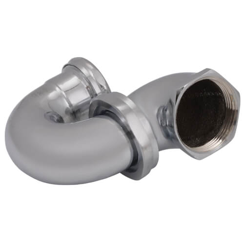 Main product image of 1-1/2" IPS x 1-1/4" SJ Nut without Cleanout LA Pattern Trap (Chrome Plated)